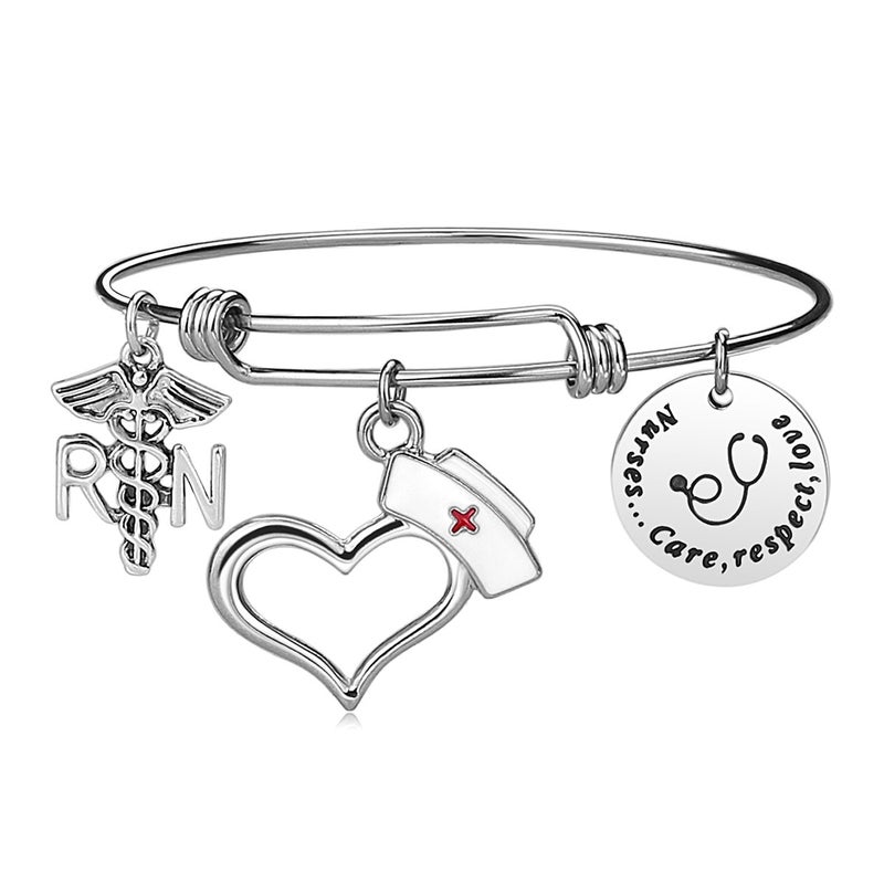 iJuqi Nurse Gifts for Women - RN Nurse Bracelet, Nursing Graduation Gifts, Nurse Practitioner Gifts, Christmas Gifts for Nurse - Image 1